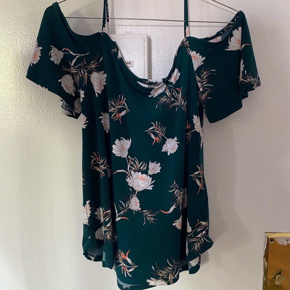 Dark Green Floral Shirt